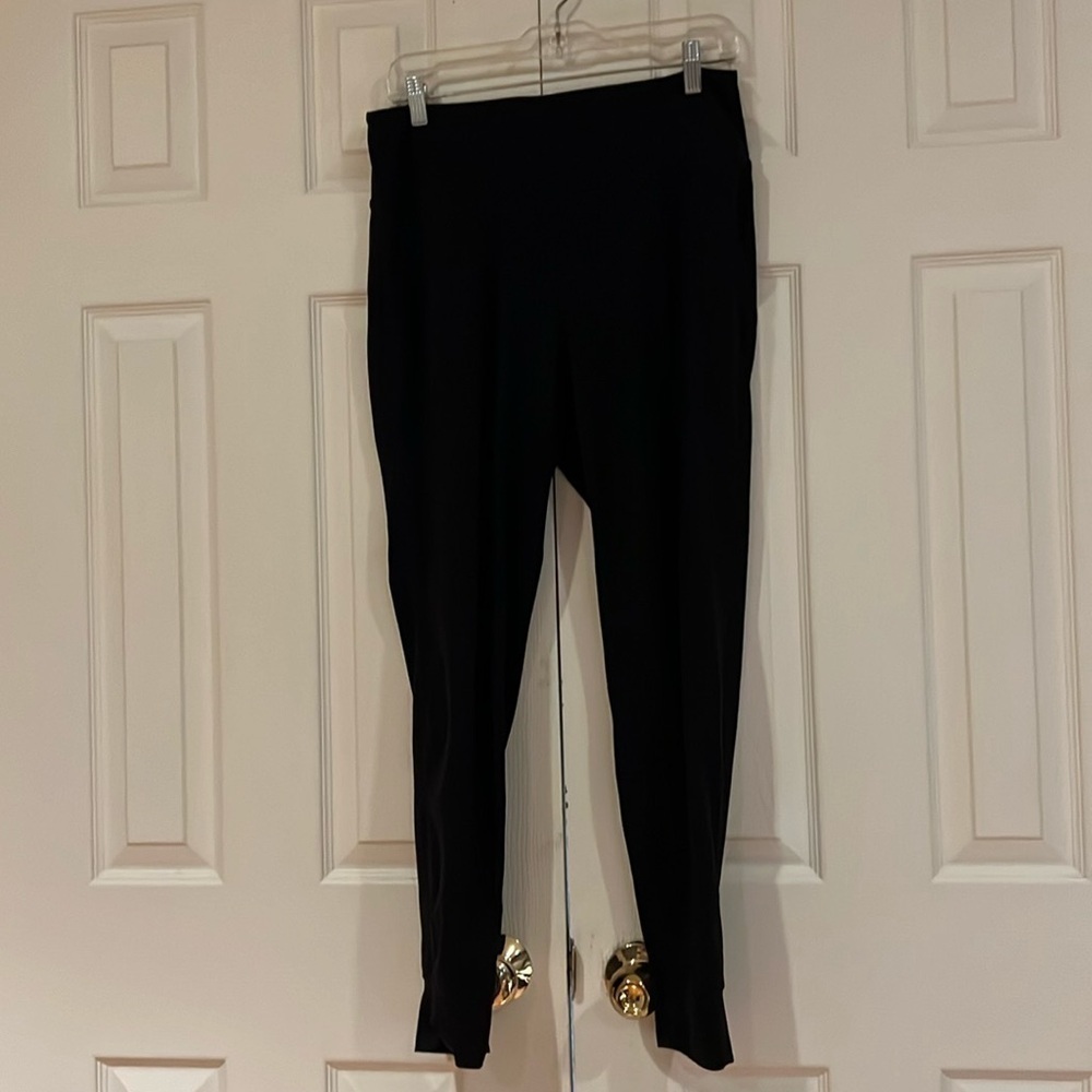 Yogalicious high waisted Jogger Pants Side Pockets In Black Sz  M - Picture 3 of 14